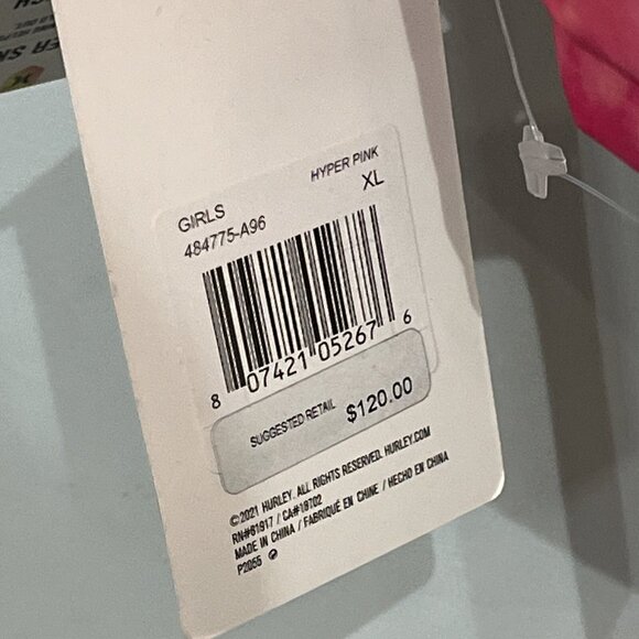 Hurley Snowboard Jacket Girls XL Hyper Pink Heavy Weight Cold Seal Heat Mesh - Picture 6 of 12